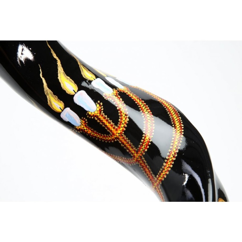 Hand Painted Yemenite Shofar with Star Menorah ... | Decorated Shofars