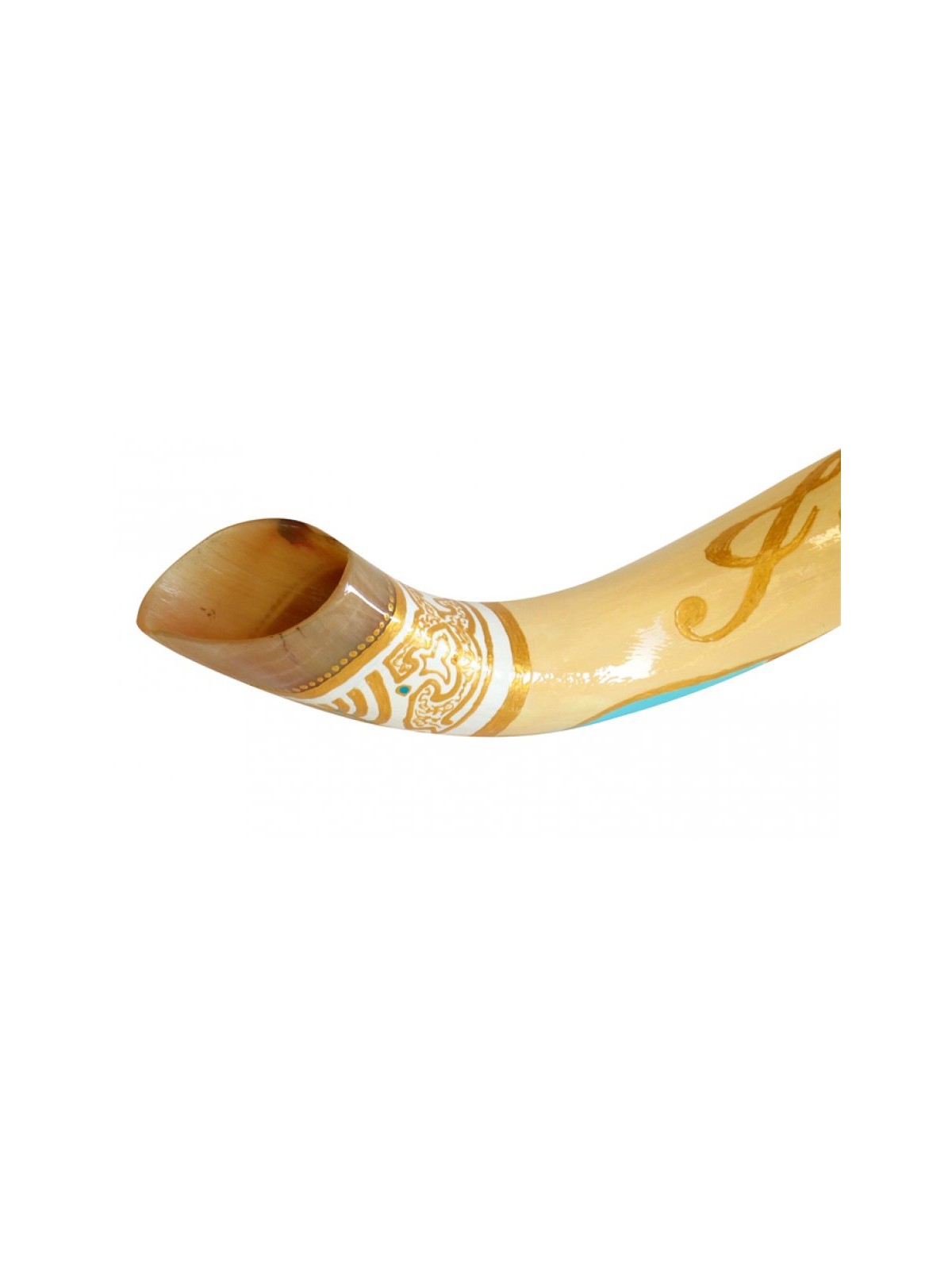Collectors Hand Painted Yemenite Shofar Jerusalem | Decorated Shofars