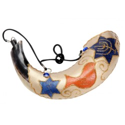 Painted Dove of Peace Anointing Rams Horn Shofar | Decorated Shofars