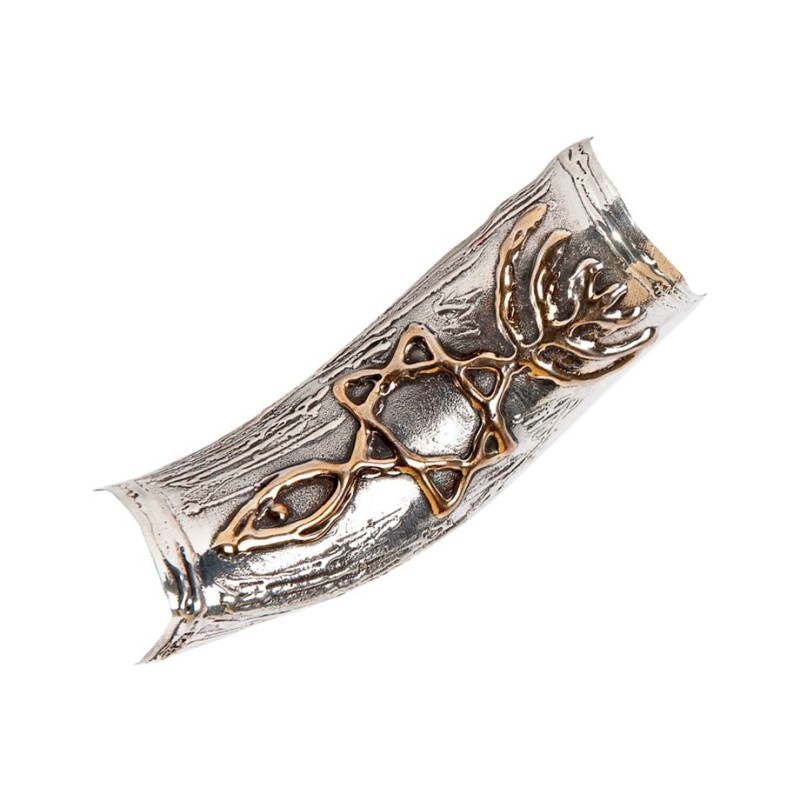 Seven Branch Menorah Star of David Sterli... | Sterling Silver Shofars