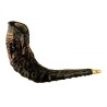 Distinctive Leather bound Rams Horn Shofar %96 ... | Decorated Shofars
