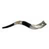 Crown Cut Silver Yemenite Shofar Jerusalem | Sterling Silver Shofars
