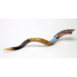 Hand Painted Yemenite Shofar Jerusalem | Decorated Shofars