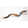 Hand Painted Yemenite Shofar Jerusalem | Decorated Shofars