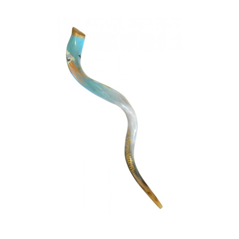 Collectors Hand Painted Yemenite Shofar Jerusal... | Decorated Shofars