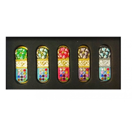 Set of Five Car Mezuzahs in Gift Box Breastplate and ... | Car Mezuzah