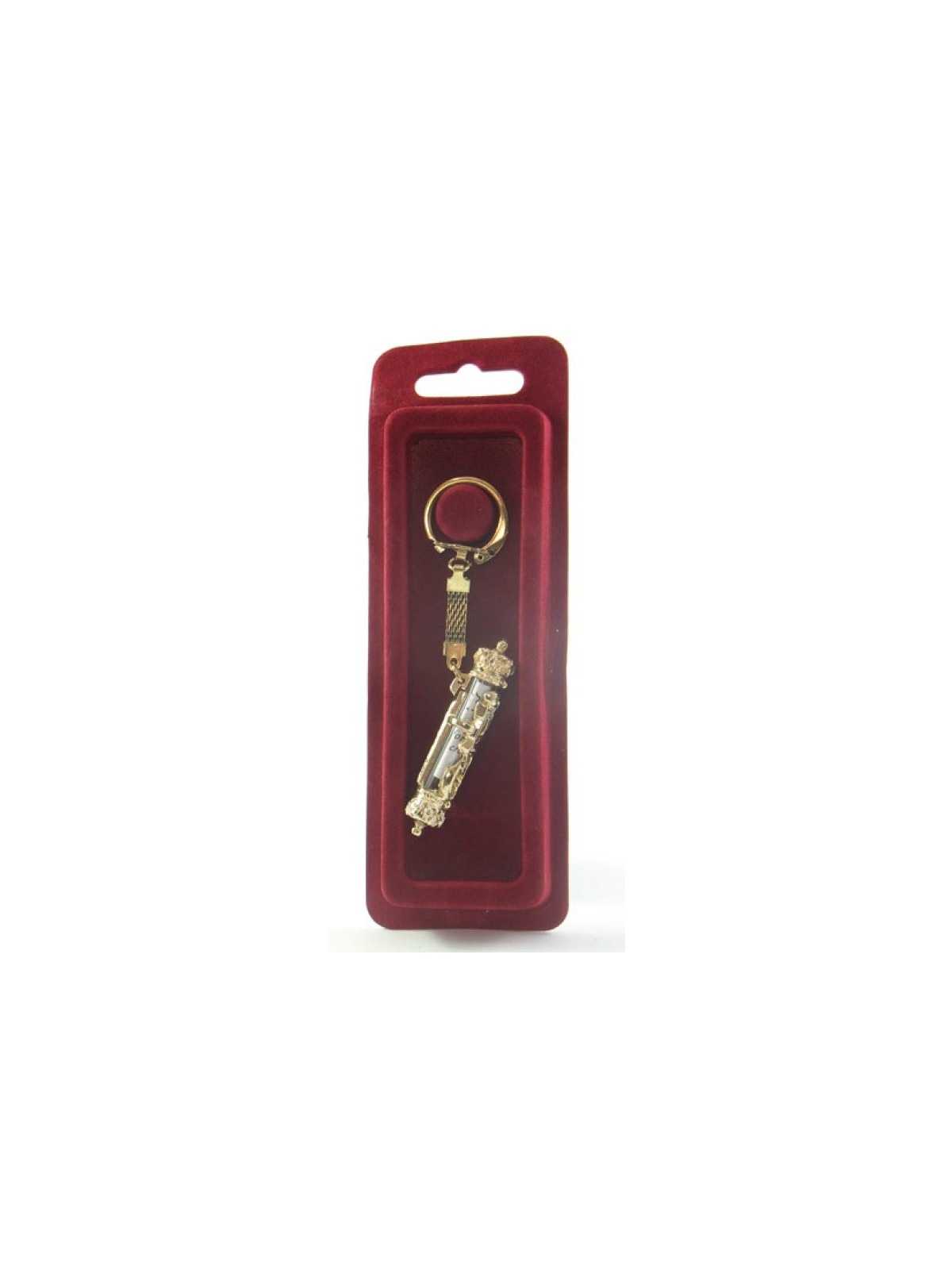 Two In One Gold Plated Car Mezuzah and Key Chain Tora... | Car Mezuzah