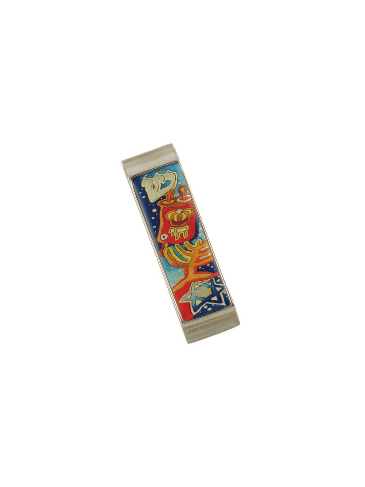 Car Mezuzah Colorful Judaica Symbols | Car Mezuzah