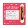 Gold Plated Car Mezuzah with Star of David Shin Torah... | Car Mezuzah