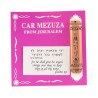 Bronze Finish Car Mezuzah Divine Name and Blue Stone | Car Mezuzah