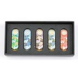 Set of Five Car Mezuzahs in Gift Box Grapevine and St... | Car Mezuzah