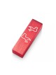 Adi Sidler Brushed Aluminum Car Mezuzah Peace Doves Red | Car Mezuzah