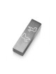 Adi Sidler Brushed Aluminum Car Mezuzah Peace Doves Gray | Car Mezuzah