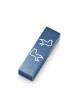 Adi Sidler Brushed Aluminum Car Mezuzah Peace Doves Blue | Car Mezuzah