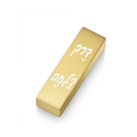 Adi Sidler Brushed Aluminum Car Mezuzah Bon Voyage in... | Car Mezuzah