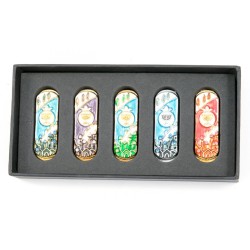 Set of Five Car Mezuzahs in Gift Box Jerusalem and Me... | Car Mezuzah