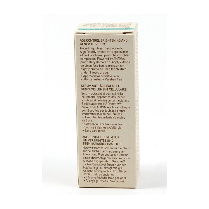 AHAVA Age Control Brightening and Renewal Serum | Face Care