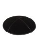 Black Suede Kippah with Black Trimming | Suede Kippah