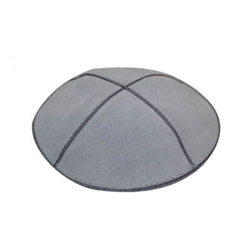Light Gray Suede Kippah | Suede Kippah