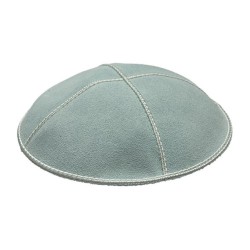 Light Blue Suede Kippah Four Panels | Suede Kippah