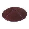 Eggplant Purple Suede Kippah with Four Panels | Suede Kippah