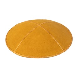 Mustard Color Suede Kippah Four Panels | Suede Kippah