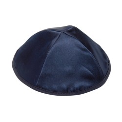 Kippa en satin bleu foncé | Kippa en satin