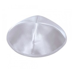 Light Silver Satin Kippah | Satin Kippah