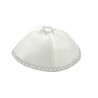 Satin Kippah With Silver Star Of David | Satin Kippah