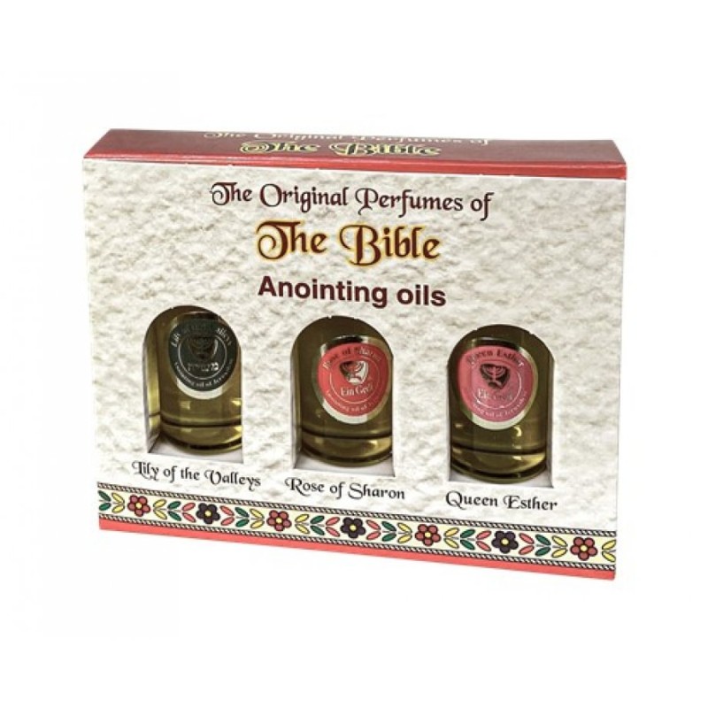 Ein Gedi Set of 3 Bottles of Anointing Oil Lily of ... | Anointing Oil