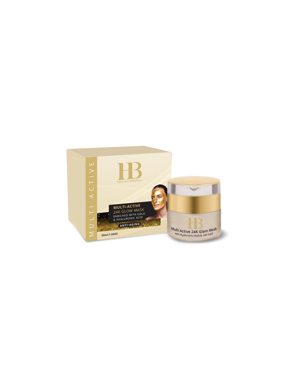 Masque facial HB Anti Aging Premium Line à l'acide hyaluronique... | Soins du visage
