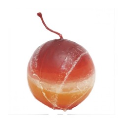 Handmade Round Decorative Candle Red Ora... | Decorative Safed Candles