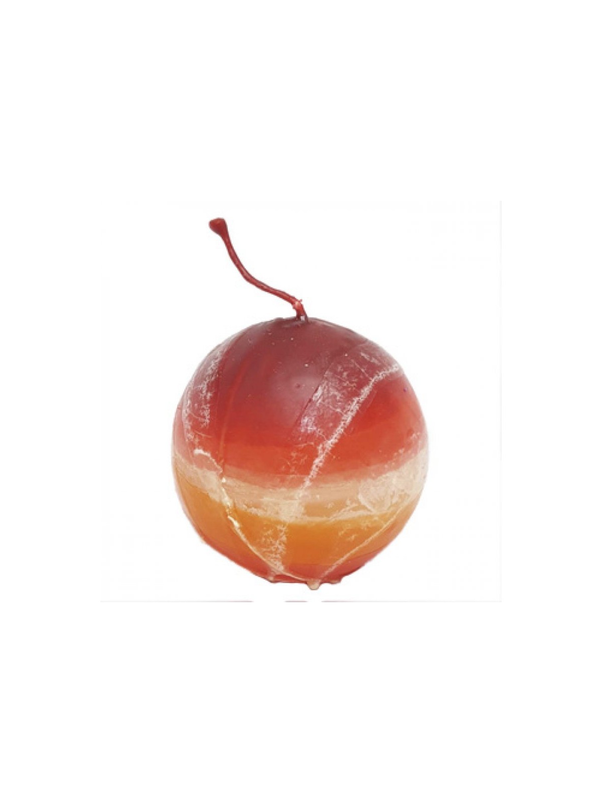 Handmade Round Decorative Candle Red Ora... | Decorative Safed Candles