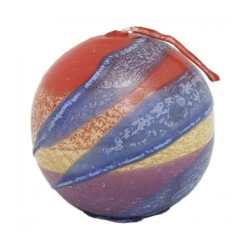 Bougie décorative ronde faite à la main orange... | Bougies Safed Décoratives