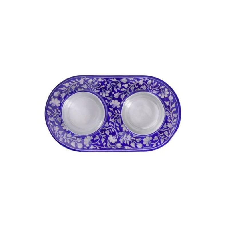 Yair Emanuel Metal and Glass Candle Holde... | Candlesticks by Emanuel