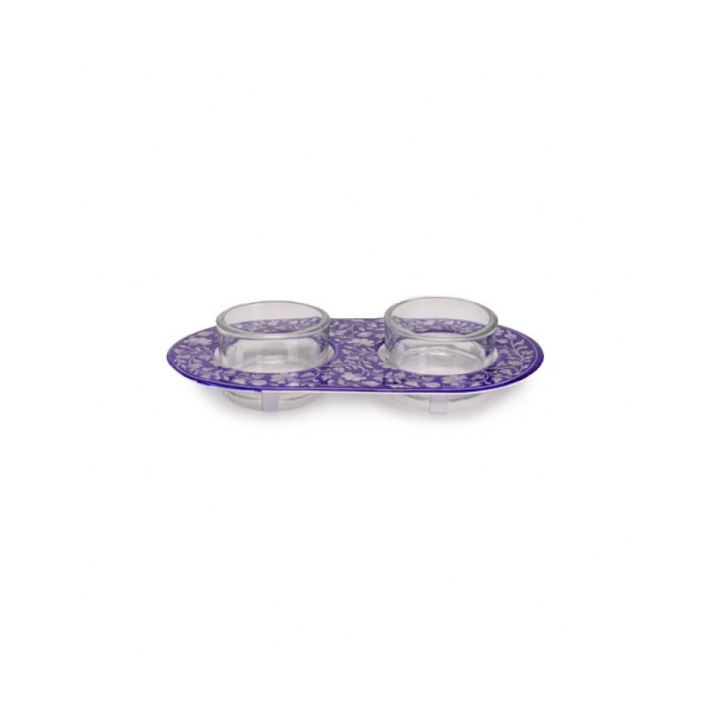 Yair Emanuel Metal and Glass Candle Holde... | Candlesticks by Emanuel