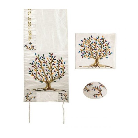 Yair Emanuel PolySilk Tallit Set Embroide... | Jewish Gift from Israel