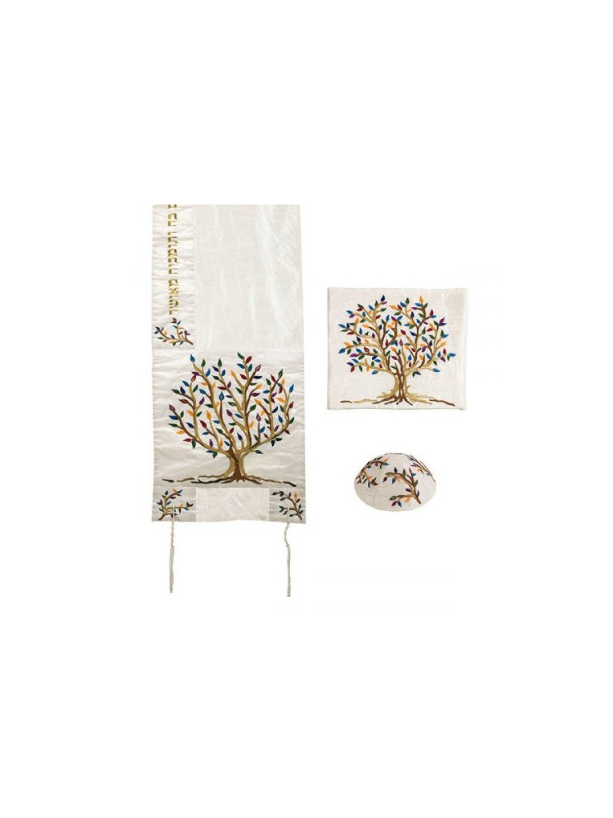 Yair Emanuel PolySilk Tallit Set Embroide... | Jewish Gift from Israel