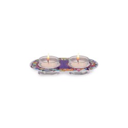 Yair Emanuel Metal and Glass Candle Holde... | Candlesticks by Emanuel