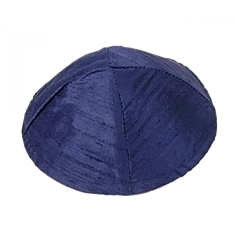 Yair Emanuel Basic Raw Silk Kippah Dark ... | Kippot & Hats by Emanuel