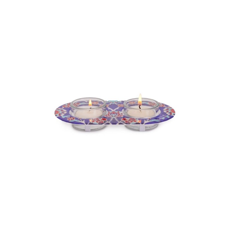 Yair Emanuel Metal and Glass Candle Holde... | Candlesticks by Emanuel