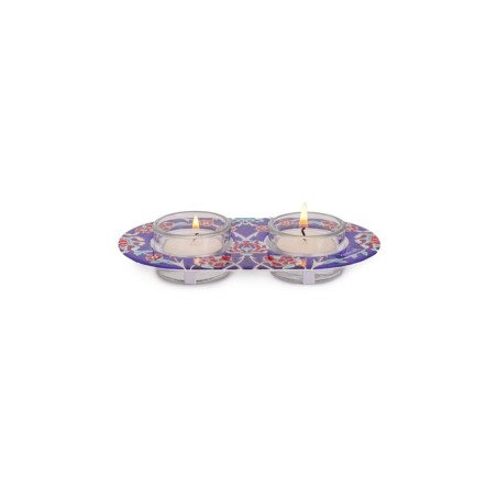 Yair Emanuel Metal and Glass Candle Holde... | Candlesticks by Emanuel