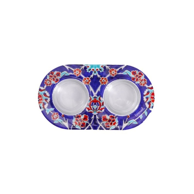 Yair Emanuel Metal and Glass Candle Holde... | Candlesticks by Emanuel