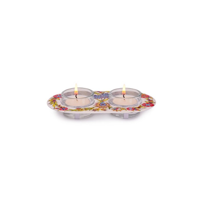 Bougeoir en métal et verre Yair Emanuel... | Bougeoirs d'Emanuel