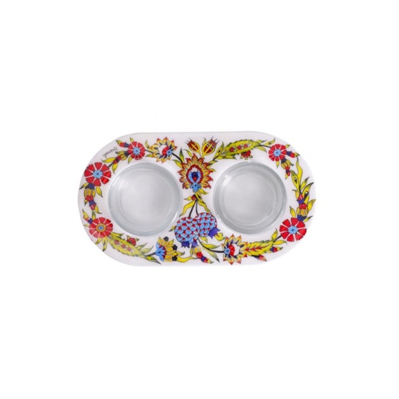 Yair Emanuel Metal and Glass Candle Holde... | Candlesticks by Emanuel