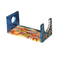 Yair Emanuel Hand Painted Wood Stand for Larg... | Rosh Hashanah Gifts
