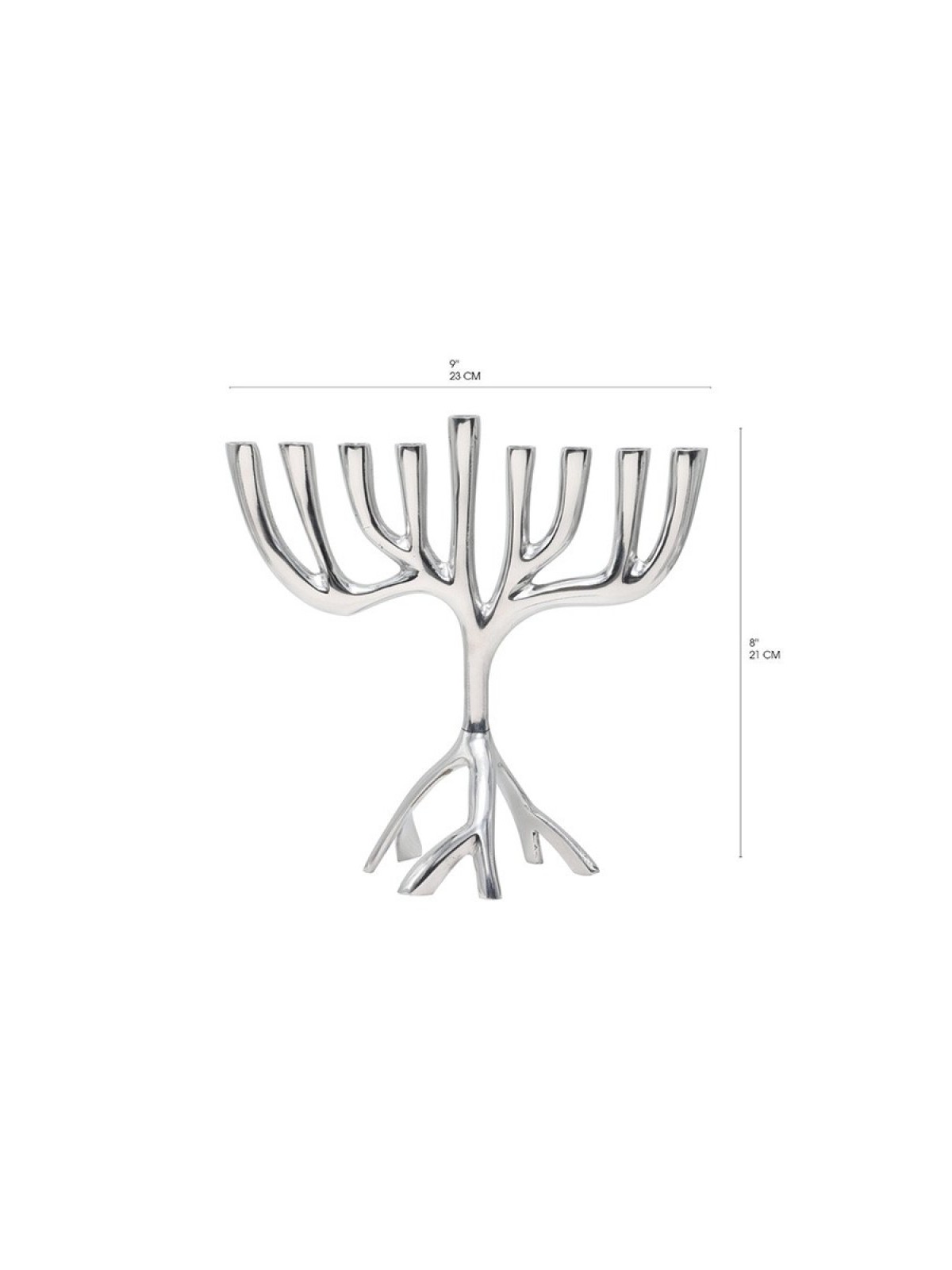 Yair Emanuel Tree of Life Aluminum Chanukah Meno... | Hanukkah Menorah