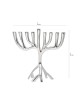 Yair Emanuel Tree of Life Aluminum Chanukah Meno... | Hanukkah Menorah
