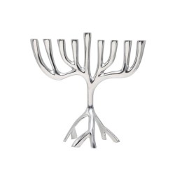 Yair Emanuel Tree of Life Aluminum Chanukah Meno... | Hanukkah Menorah