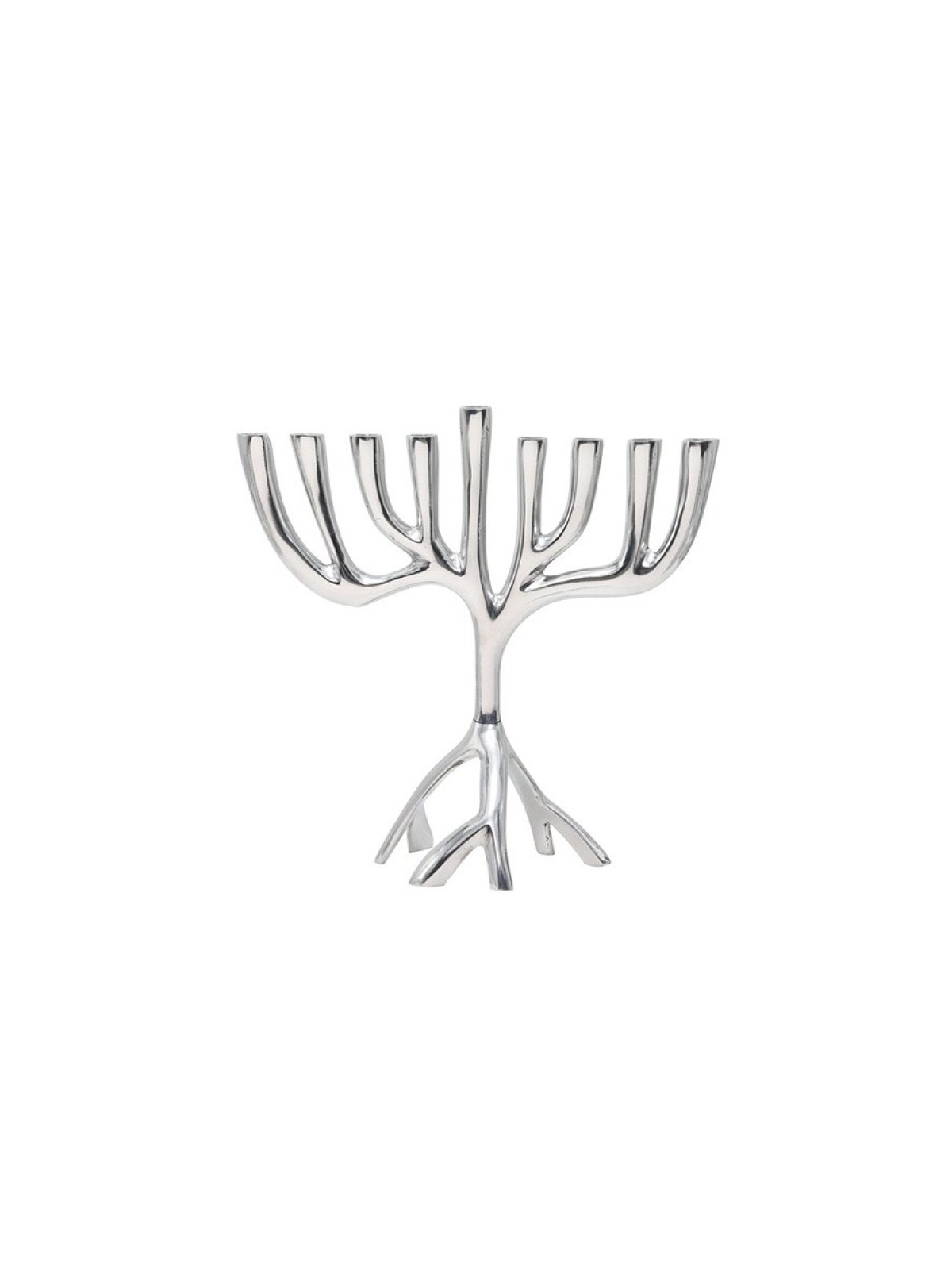 Yair Emanuel Tree of Life Aluminum Chanukah Meno... | Hanukkah Menorah